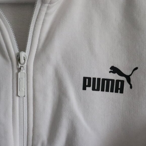 Puma Womens White Sz M Amplified Comfy Full Zip Casual Outdoor Track Jacket - Picture 5 of 12